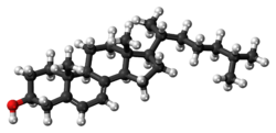 Ball-and-stick model of 7-dehydrocholesterol