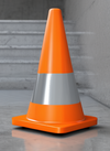 Portrait of traffic cone