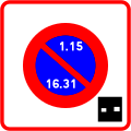 370.5 Semi-monthly alternating one-sided parking zone with disc control