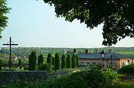 Church backyard near the castle