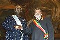 Presidents John Kufuor of Ghana and Lula da Silva of Brazil meet in Accra.