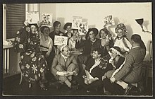 people smiling with costumes