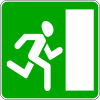 Emergency exit escaping (right side)