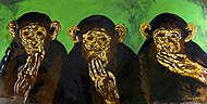 The Three Wisest Monkeys. 1991. Private Collection, Las Vegas, NV