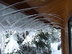 Icicles in Truckee, California