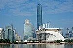 Guangzhou's CBD, including the IFC (right)