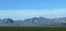 The recent Ivanpah solar project in San Bernardino, California, United States.