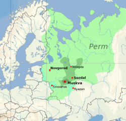 Growth of Moscow from 1300 to 1547