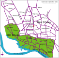 Map of Old Dhaka and New Dhaka, 2010