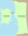 Penang map with labels