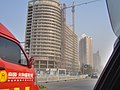 An area of Wuhan during a construction boom