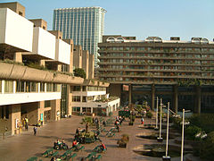 The Barbican Centre and lakeside terraces