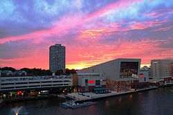 View of Washingtonian Waterfront, in Gaithersburg, Maryland.