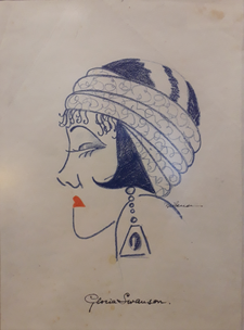 Drawings of Gloria Swanson, by the most notable female artist of Serbian modernism - Milena Pavlović-Barili