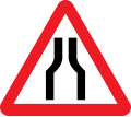 Road narrows