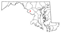 Location of Germantown in the State of Maryland