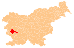 Location of the Municipality of Ajdovščina in Slovenia