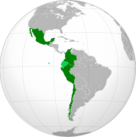 Verde oscuro: Estados miembro Verde claro: Proceso de incorporación