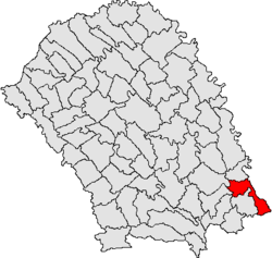 Location of Santa Mare, Botoşani