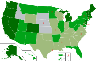 Map of cannabis laws in the US