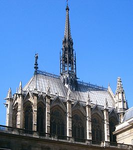 The exterior of Sainte-Chapelle (1241-1248)