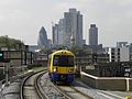 Image 21London Overground Class 378 train on the East London Line in Hoxton.