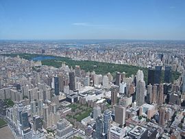 Aerial view of Central Park