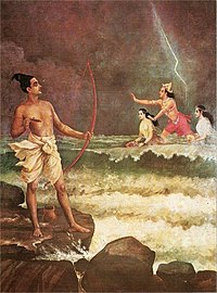 SriRama conquers Varuna from Ramayana