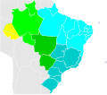 Time zones used from 2013-10-30