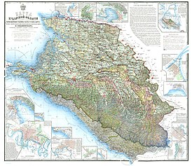 Карта Кубанской области в 1902 году