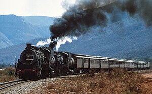 Union Limited Zambezi train on a runby in August 1992