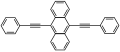 9,10-bis(phenylethynyl) anthracene yields green light