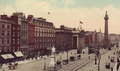 The GPO before independence with British flag flying. Most of the building and the adjacent Hotel Metropole were destroyed in 1916.