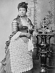 Hawaiian woman in Victorian dress