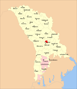 Location of Bălţi in Moldova