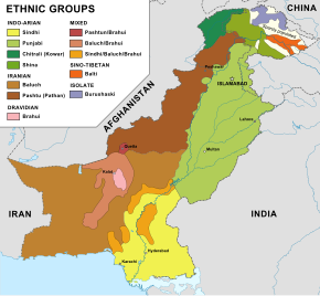 Ethnic Groups in Pakistan (Dark Green Area Chitral)