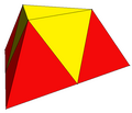 Triangulated monorectified tetrahedron