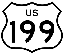 Shield for U.S. 199 in California