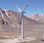 Highest-situated wind turbine, at the Veladero mine in San Juan Province, Argentina