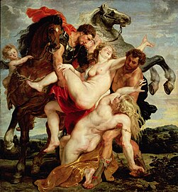 Rapto de las hijas de Leucipo (1616), de Peter Paul Rubens, Alte Pinakothek, Múnich.