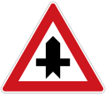 Junction with minor roads