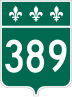 Route 389 marker