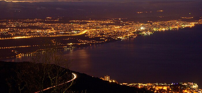 Rijeka Bay at night