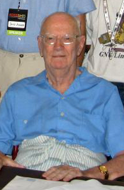 Arthur C. Clarke at his home office in Colombo, Sri Lanka in 2005.