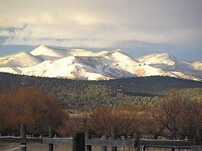 The Big Belts in late fall as viewed northeast of Helena