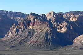 View from North East with entrance to Icebox Canyon on the right