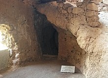 Hermitage of Saint Leontius, a tiny cave in the rock where the old monastery was built.