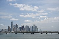 Panama center skyline at night