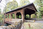 Wooden covered bridge