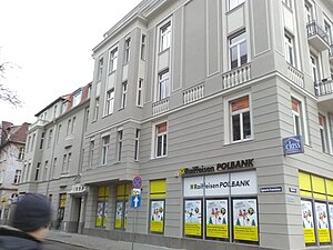 Restored elevation on Krasinskiego street